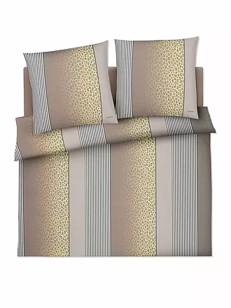 JOOP | Linge de lit en satin LEO 2x 70x90cm / 200x200cm Sable | creme